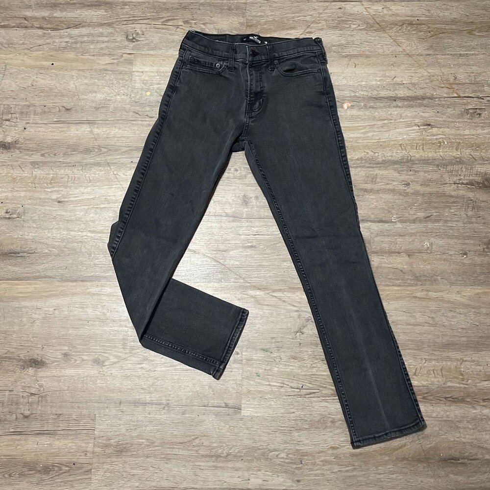 Hollister Men's Slim Straight Denim Jeans Black Size 30 x 32
